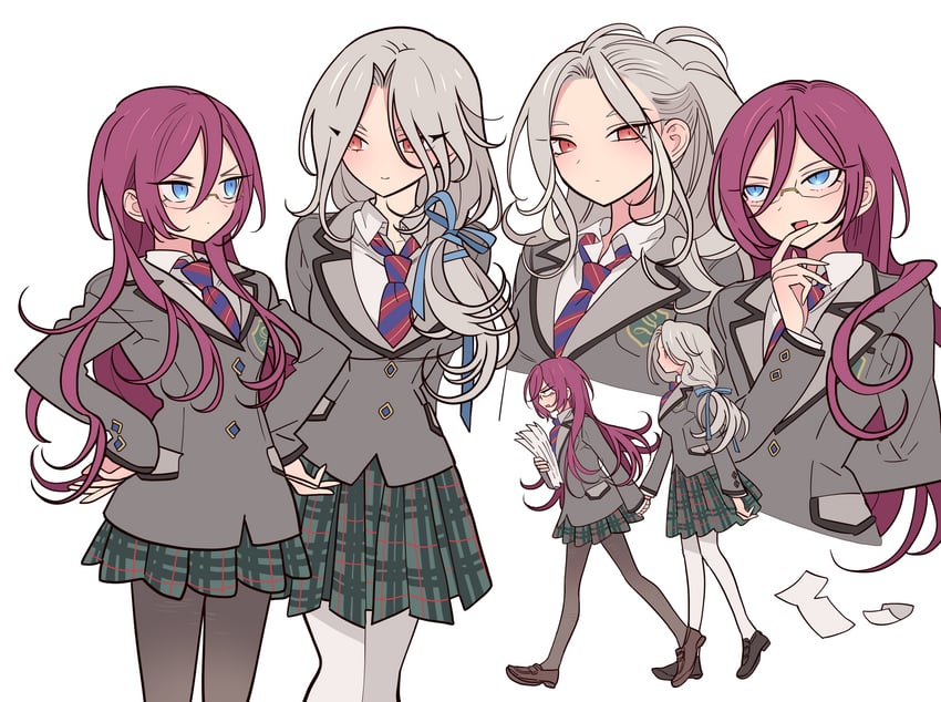 saegusa ibara and ran nagisa (ensemble stars!) drawn by meremero