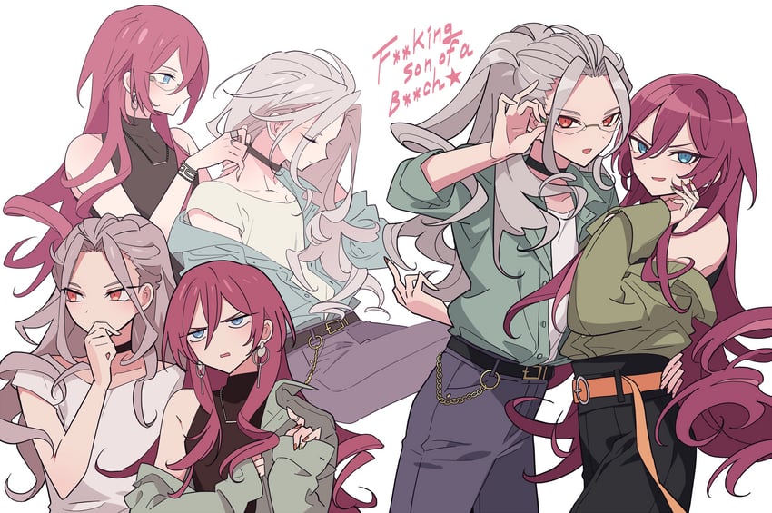 saegusa ibara and ran nagisa (ensemble stars!) drawn by meremero