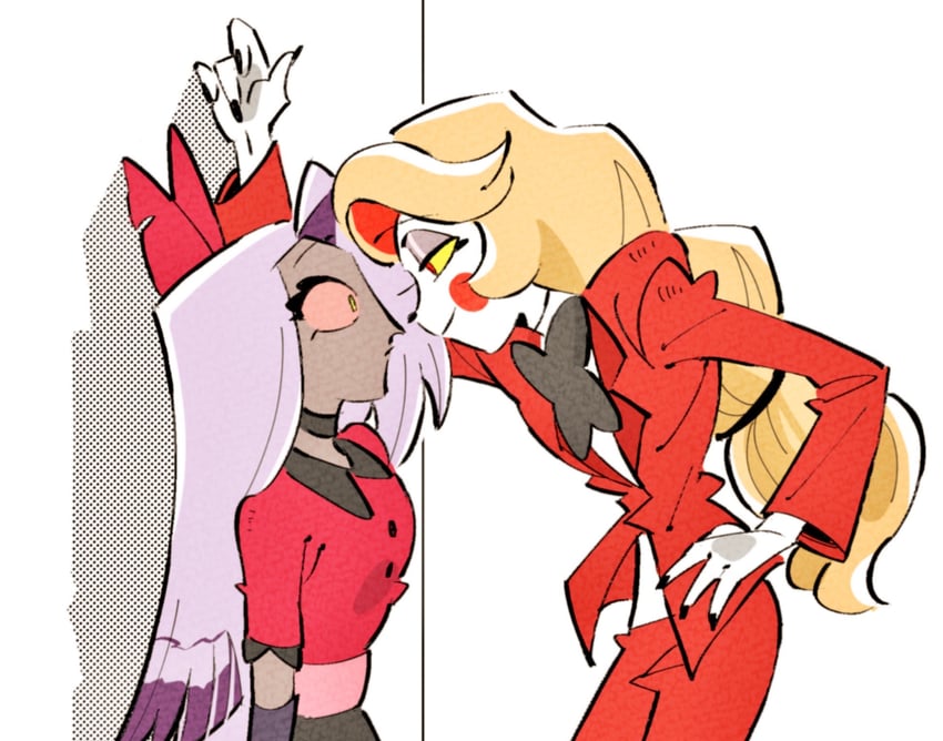 charlie morningstar and vaggie (hazbin hotel) drawn by yasutak1192