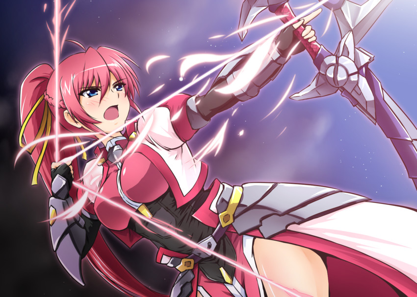 signum and laevatein (lyrical nanoha and 1 more) drawn by diesel-turbo