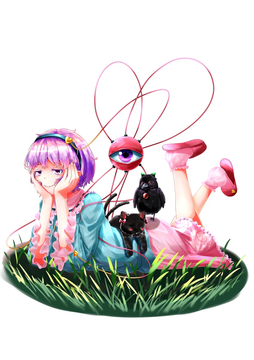 komeiji satori, kaenbyou rin, and reiuji utsuho (touhou) drawn by hara_(user_tvna7732)