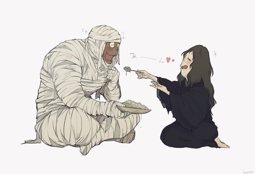 medama oyaji and iwako (gegege no kitarou) drawn by bareto_73