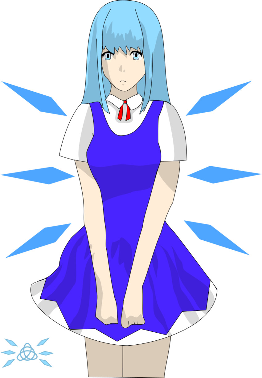 cirno and amane misa (touhou and 1 more) drawn by aifosia