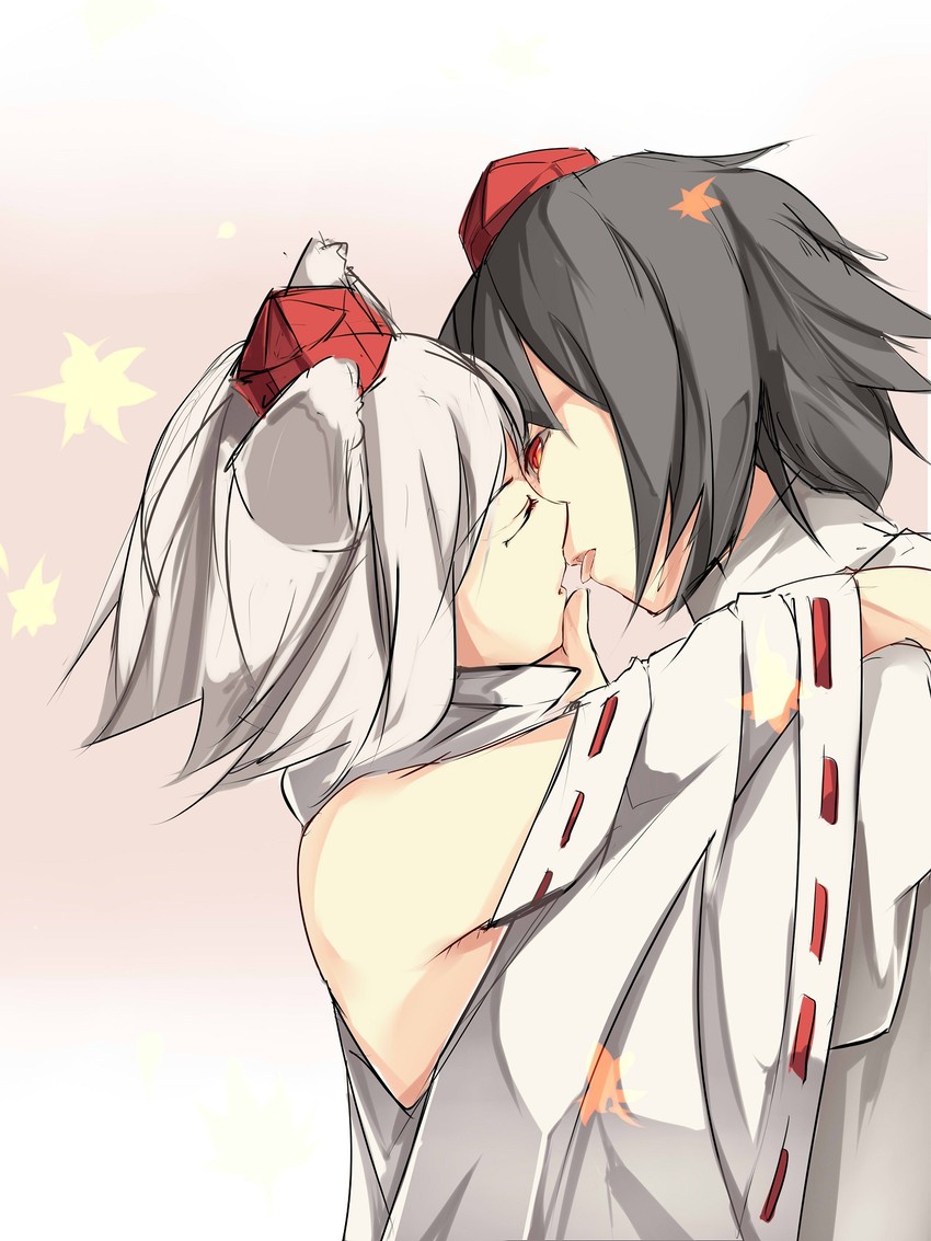 shameimaru aya and inubashiri momiji (touhou) drawn by three_k_(spiritus_no_honoo)