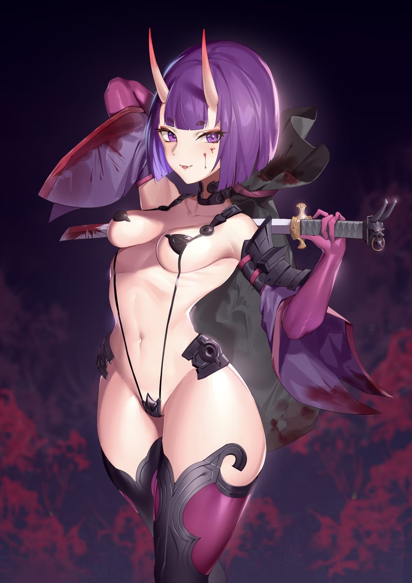 shuten douji (fate and 2 more) drawn by jingb_dx
