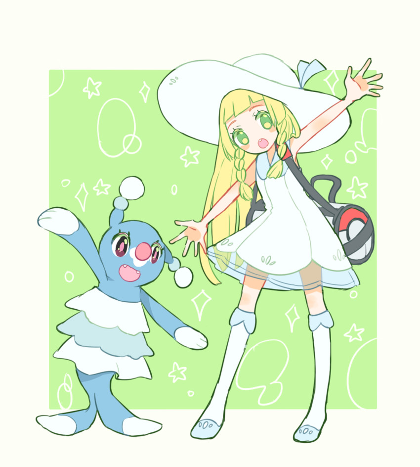 lillie and brionne (pokemon and 1 more) drawn by to_iz