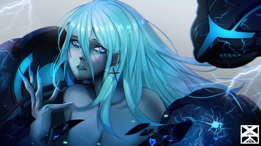 samus aran and dark samus (metroid and 1 more) drawn by xuuikie_ashe