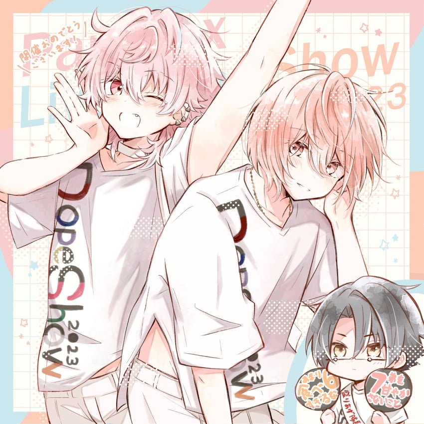 miyama kei, rokuta, and itsuki (paradox live) drawn by hari_nyan_nyan