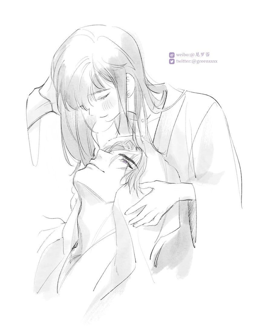 protagonist and charlie su (light and night love) drawn by greenchou