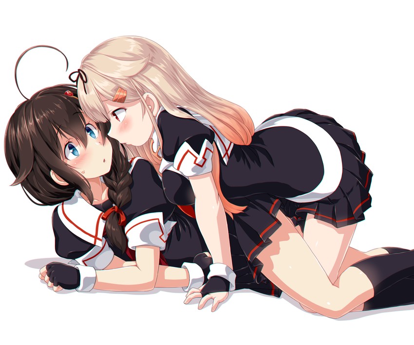 shigure, yuudachi, shigure kai ni, and yuudachi kai ni (kantai collection) drawn by dd_(ijigendd)