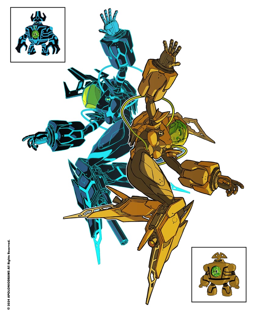 clockwork (ben 10 and 1 more) drawn by apoloniodraws