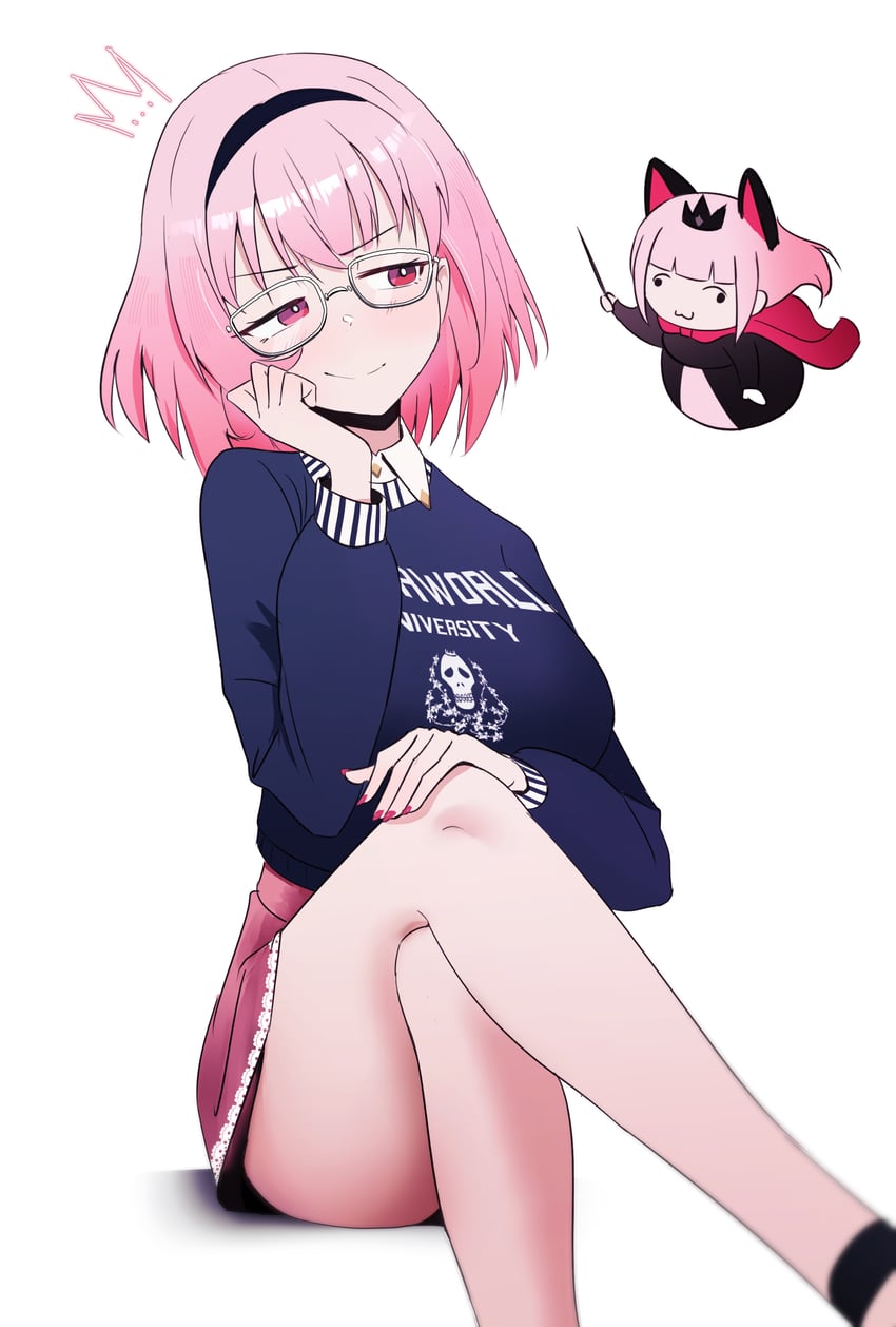 mori calliope, smol calli, and weird cat (hololive and 1 more) drawn by cd_usr