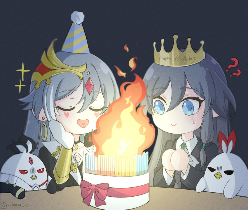 fu hua, herrscher of sentience, and jingwei (honkai and 1 more) drawn by yuhuria_52