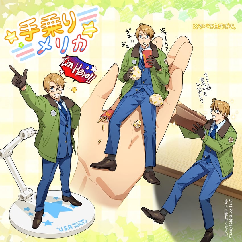 america (axis powers hetalia and 1 more) drawn by to@st