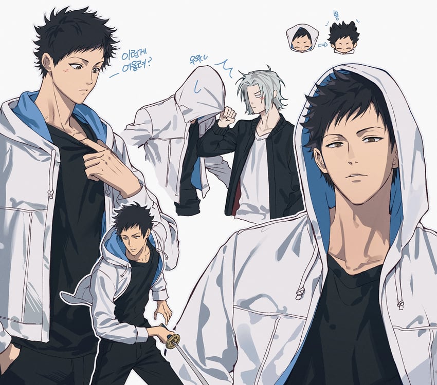 gokudera hayato and yamamoto takeshi (katekyo hitman reborn!) drawn by cheolsu_o