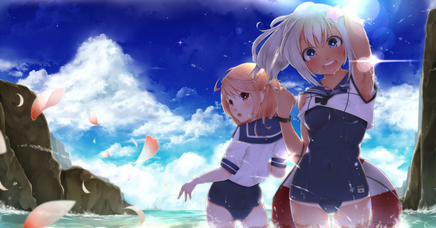 ro-500 and i-58 (kantai collection) drawn by elizax9x