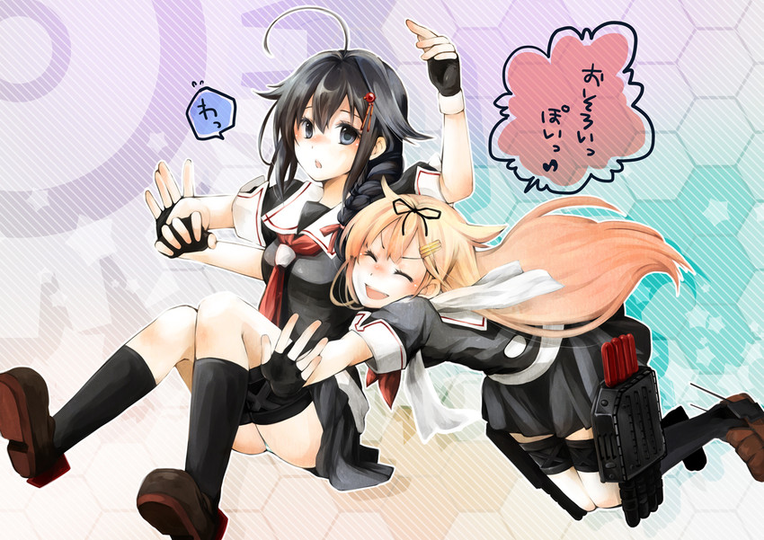 shigure, yuudachi, shigure kai ni, and yuudachi kai ni (kantai collection) drawn by nerokuro