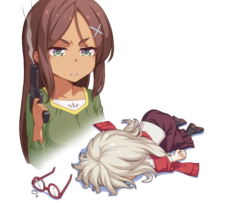 ahagon umiko and hazuki shizuku (new game!) drawn by athrun1120