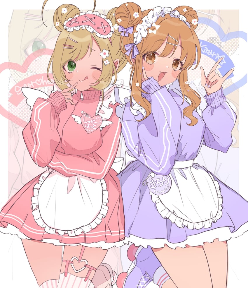 moroboshi kirari and sato shin (idolmaster and 1 more) drawn by hirekaku