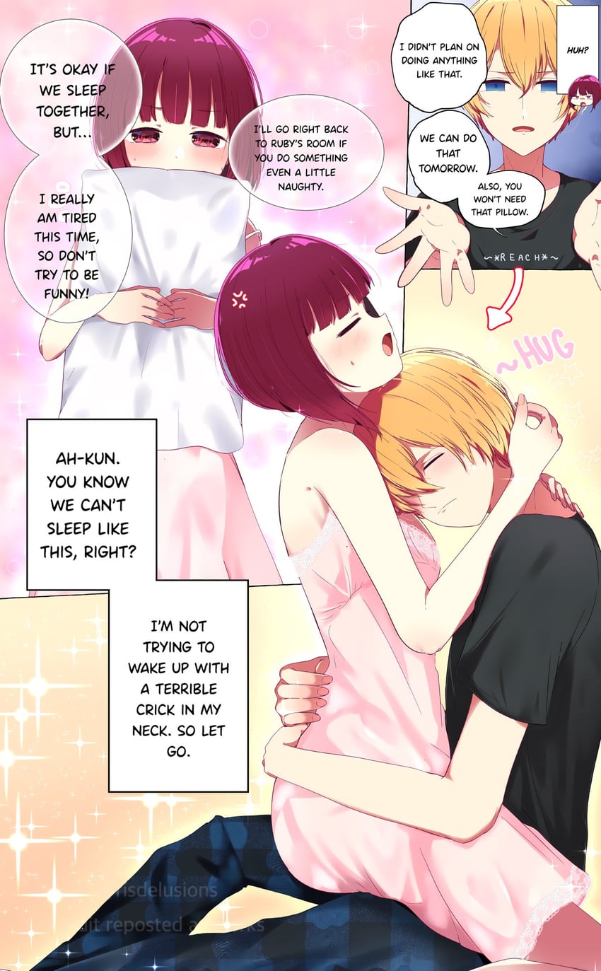 arima kana and hoshino aquamarine (oshi no ko) drawn by risdelusions
