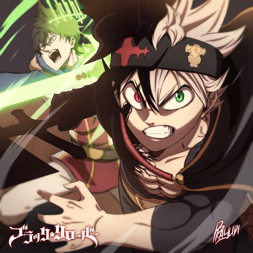asta and yuno (black clover) drawn by prayudi555