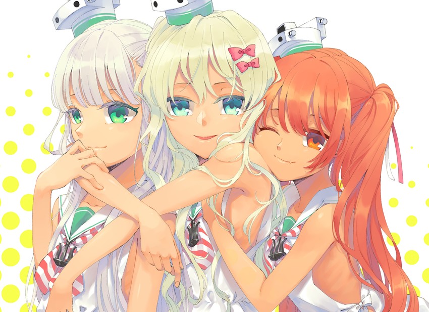 libeccio, grecale, and maestrale (kantai collection) drawn by hisame_(gocbu)