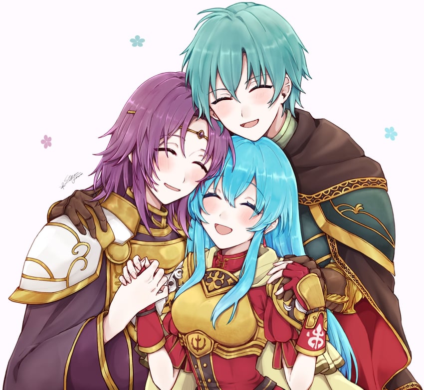 eirika, ephraim, and lyon (fire emblem and 1 more) drawn by misato_hao