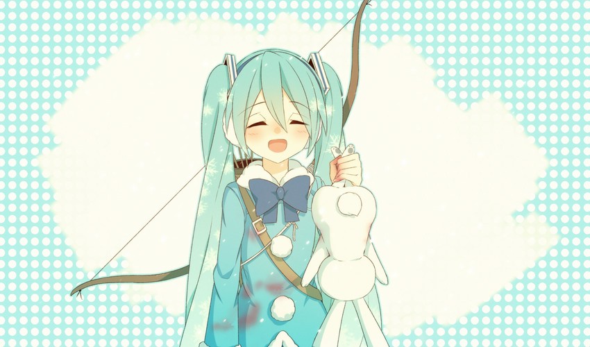 hatsune miku, yuki miku, and rabbit yukine (vocaloid) drawn by sakakidani