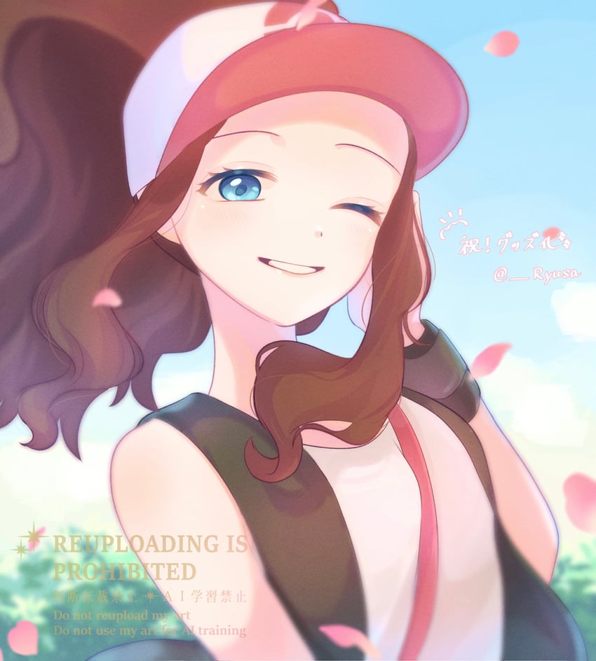 hilda (pokemon and 1 more) drawn by ryusa_(gjgd7445)