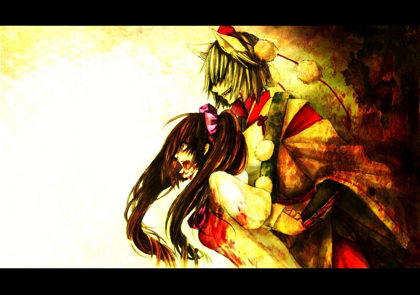 inubashiri momiji and himekaidou hatate (touhou) drawn by kido_(choushouya)