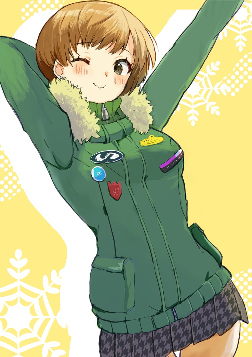 satonaka chie (persona and 1 more) drawn by kanna_nijiniji