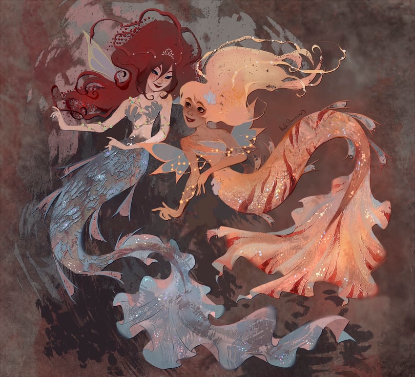 bloom and stella (winx club) drawn by stardust_axel