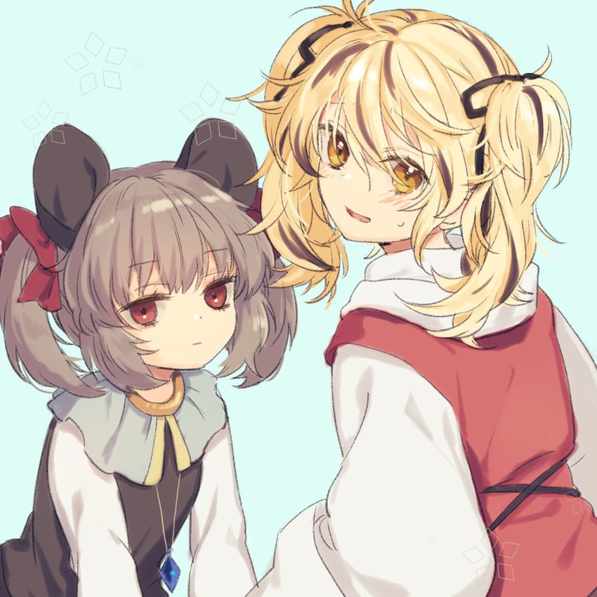 nazrin and toramaru shou (touhou) drawn by tomobe_kinuko