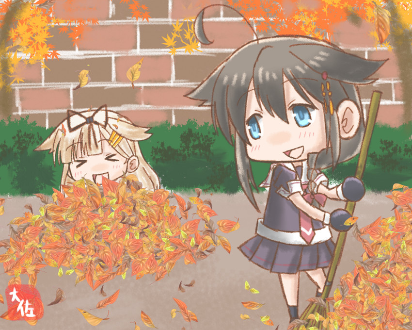 shigure, yuudachi, shigure kai ni, and yuudachi kai ni (kantai collection) drawn by taisa_(kari)