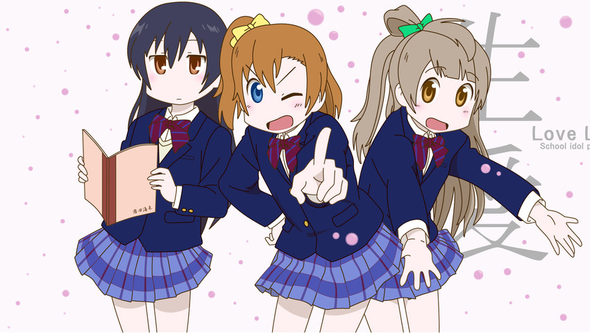sonoda umi, minami kotori, and kosaka honoka (love live! and 2 more) drawn by tamii_tamii