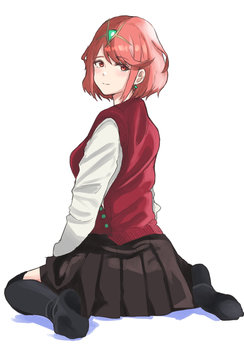 pyra (xenoblade chronicles and 1 more) drawn by yamame_012