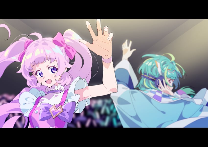 omega auru, aozora himari, and fujidera minori (pretty series and 2 more) drawn by tsujii_luki