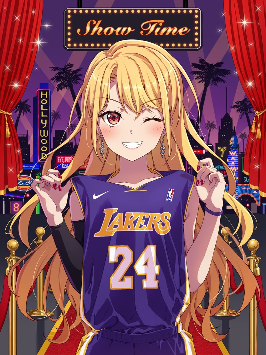 kirigaya toko and kobe bryant (bang dream! and 2 more) drawn by yazawa_happyaro