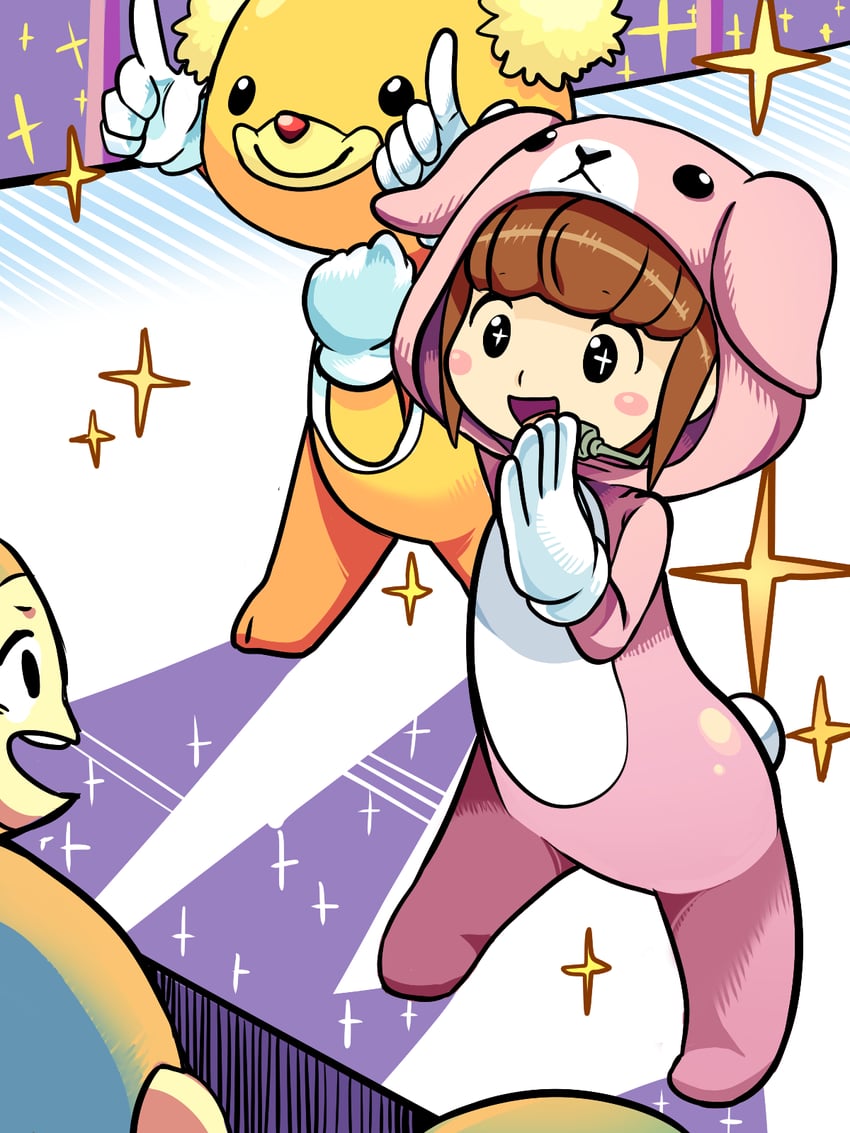 monkey and idol (rhythm tengoku and 1 more) drawn by tory_(tory29)