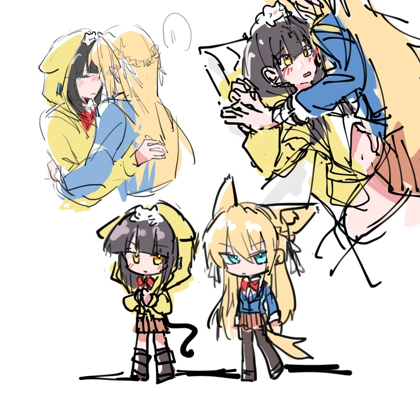 asakura karen and toujou tsukasa (heaven burns red) drawn by rantan_0925