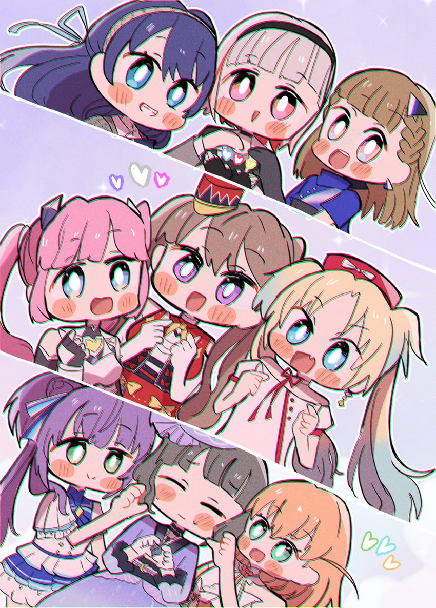 hinoshita kaho, fujishima megumi, otomune kozue, murano sayaka, yugiri tsuzuri, and 4 more (love live! and 1 more) drawn by reremo