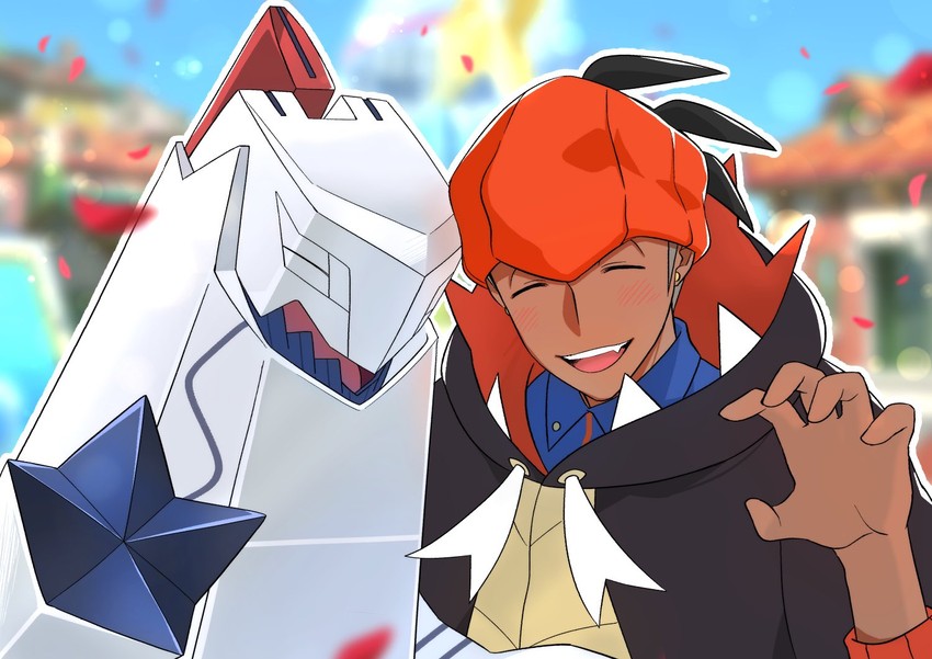 raihan and duraludon (pokemon and 2 more) drawn by punico_(punico_poke)