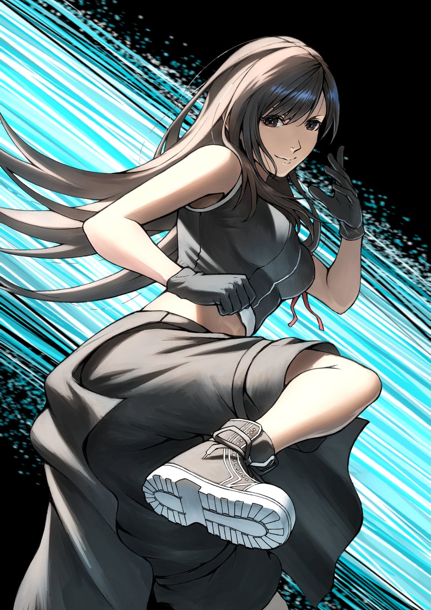 tifa lockhart (final fantasy and 2 more) drawn by zupakyo