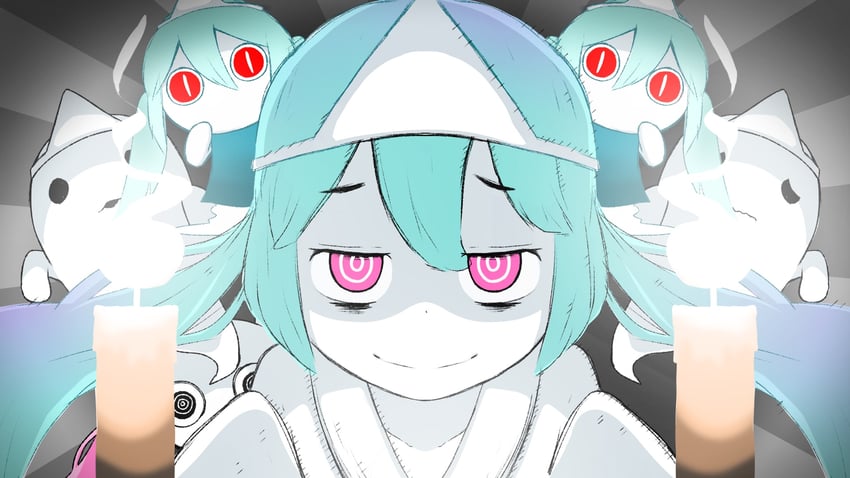 hatsune miku, aimaina, and doushite-chan (vocaloid and 1 more) drawn by potapon