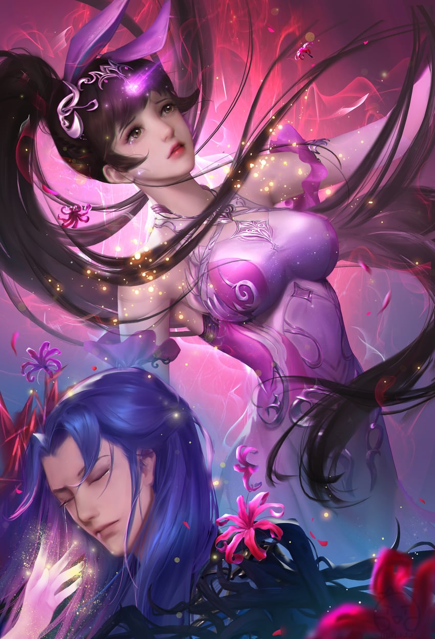 xiao wu and tang san (douluo dalu) drawn by xiao_ji_jjj