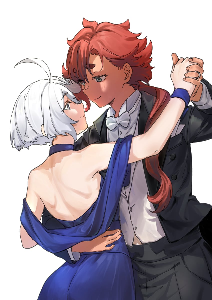 suletta mercury and miorine rembran (gundam and 1 more) drawn by joker_(jjjokerrr233)