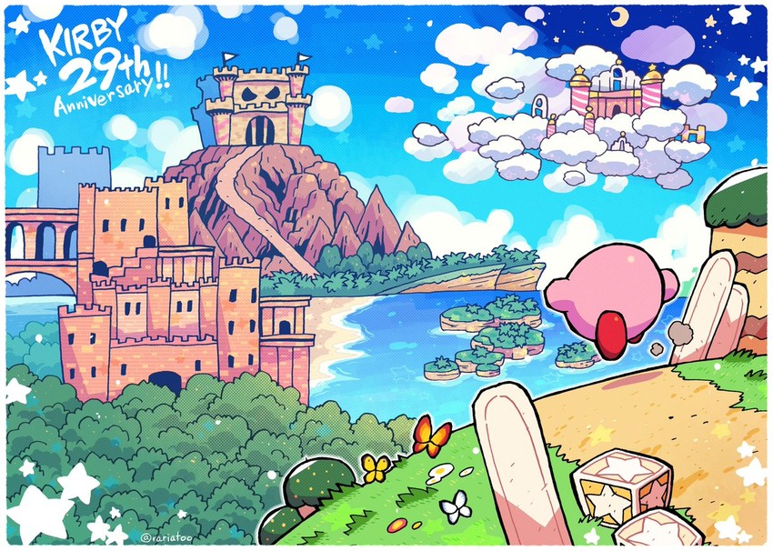 kirby and morpho knight (kirby and 1 more) drawn by rariatto_(ganguri)