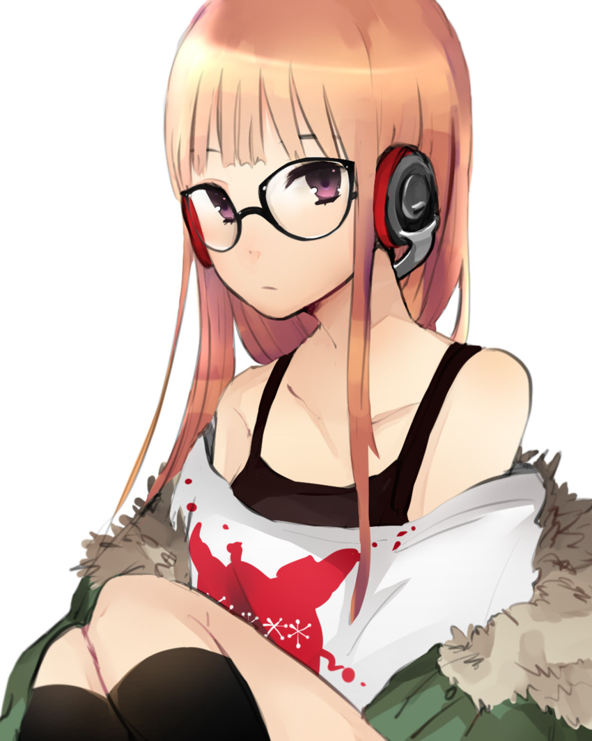 sakura futaba (persona and 1 more) drawn by lalako