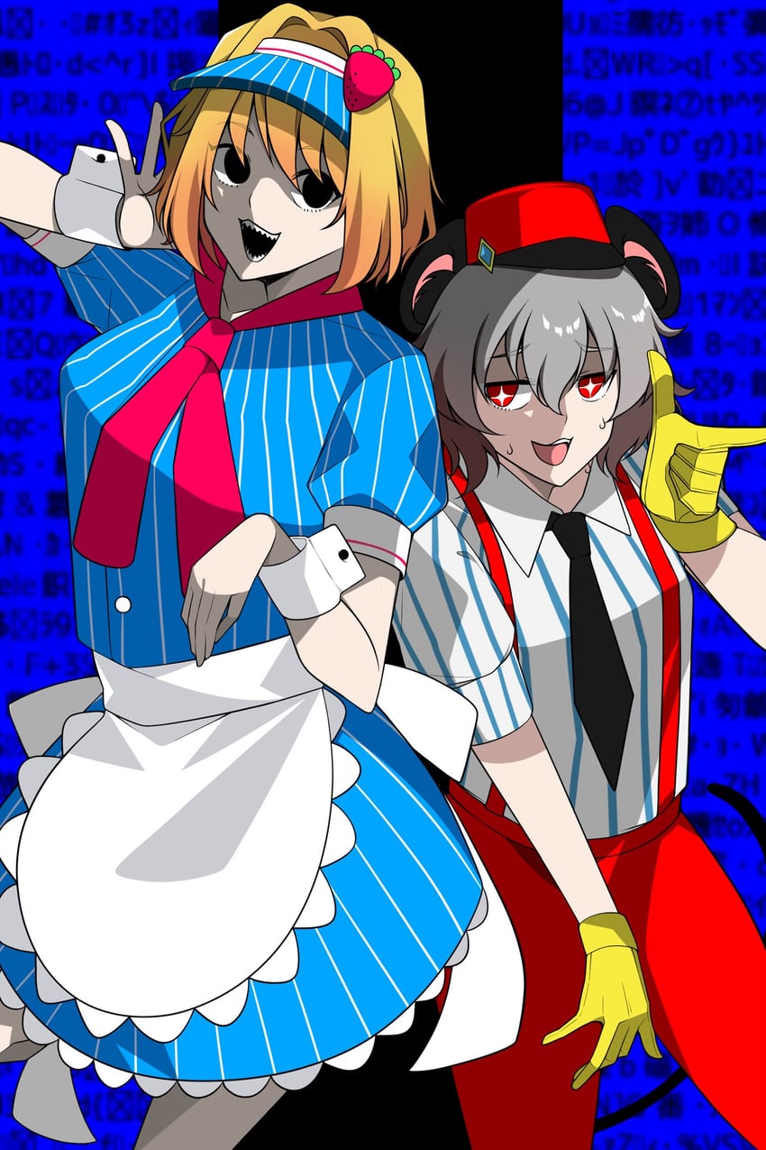 hatsune miku, alice margatroid, nazrin, kasane teto, nyon, and 1 more (touhou and 4 more) drawn by mumei_no_toukousha