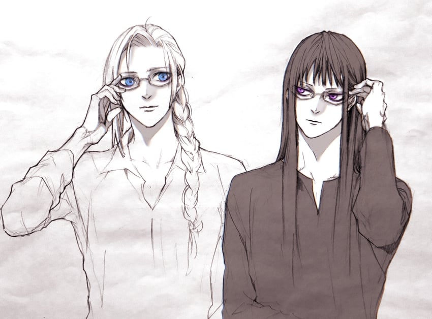 arthur beresford and harrison dirk (higeki no genkyou tonaru saikyou gedou last boss joou wa tami no tame ni tsukushimasu) drawn by csanaca